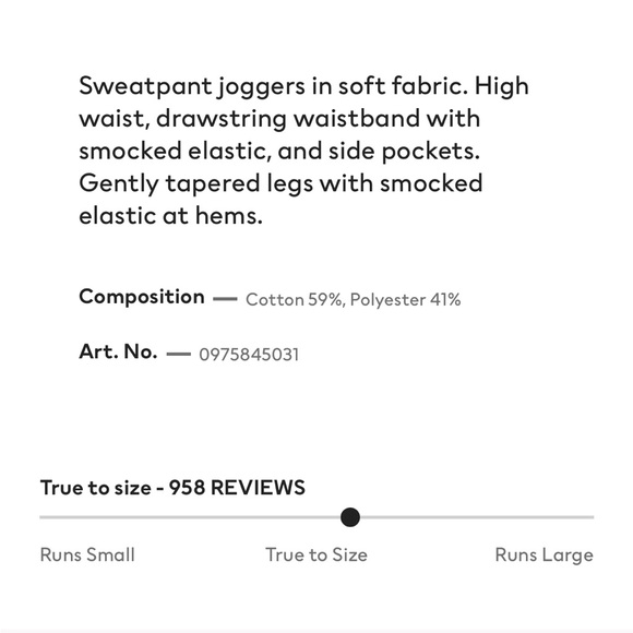 Women’s H&M white sweat pants M NWT - Picture 8 of 8